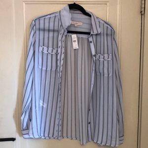 Loft Sheer striped Blouseb